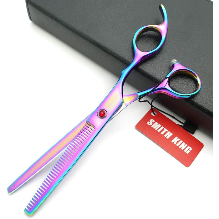 Набір ножиць для грумінгу собак 7 дюймів: прямі та витончені ножиці, 4 шт. (Райдуга)