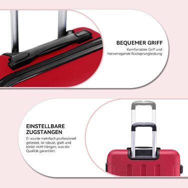 Набір валіз Beibye Hartschalen: M, L, XL з ABS матеріалу, ручна класть, телескопічна ручка, коліщата, захисне замкове механізм