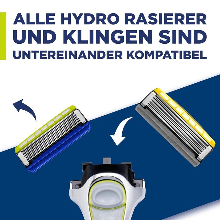 Смінні касети для бритви Wilkinson Sword Hydro 5 для чоловіків, з зволожуючим гелем та тримером, 12 шт.