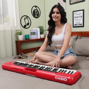 Клавішний інструмент Casio Casiotone CT-S200RD: 61 клавіша, 400 звуків, 77 ритмів, червоний колір