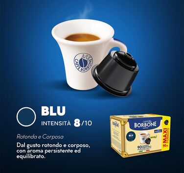 Кава Caffè Borbone Blaue Mischung в капсулах для Dolce Gusto, 90 шт