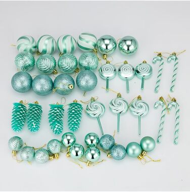 Набір прикрас для ялинки 40 шт. Червоні кулі з пластику, стійкі до пошкоджень. Новорічні прикраси для ялинки.