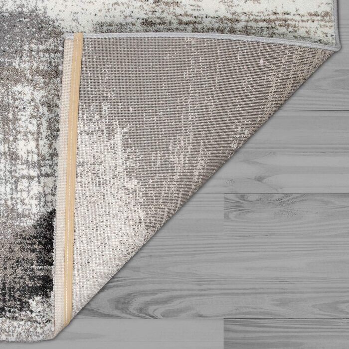 Килим Paco Home для вітальні та спальні: короткий ворс, вінтажний стиль, пастельний колір, абстрактний дизайн, 120x170 см, сірий