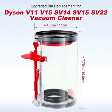 Контейнер для пилу Sgizoku для пилососів Dyson Animal/Absolute (V11-v15), замінна частина, аксесуар, 969509-01