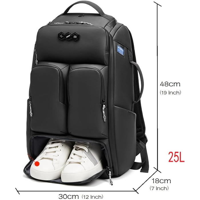 Рюкзак для камери Horfccid 23L: фотокамера, DSLR, ноутбук 15.6'', штатив (чорний)