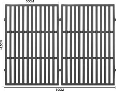 Решітка для гриля Weber Spirit 300 серії (Gusseisen), 44,5 x 30 см. Сумісна з E310, E320, E330, SP310, Genesis Silver B/C