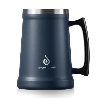 Термокружка для пива Ideus® 710мл з нержавіючої сталі, 24oz, для Октоберфесту (Морська синя)