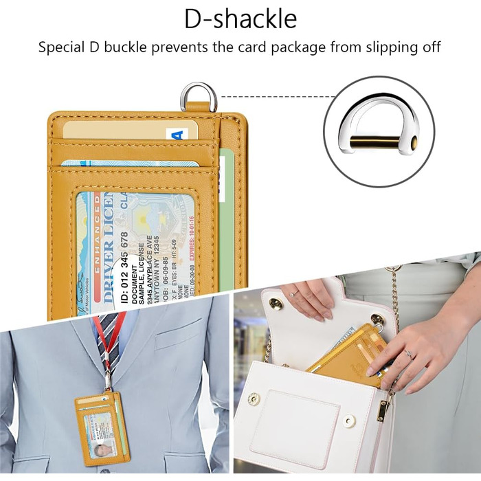 FurArt: RFID-захищене картхолдер/портмоне для кредитних карток, чорний (S, жовтий)