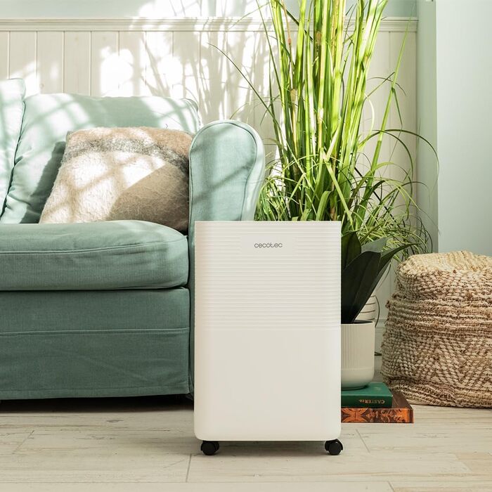 Зволожувач повітря Cecotec BigDry Series 2000: 750 мл/день, резервуар 0.6-2 л, 2 швидкості, 2 режими, площа до 25 м², функція очищення. (2000 Essential) Білий