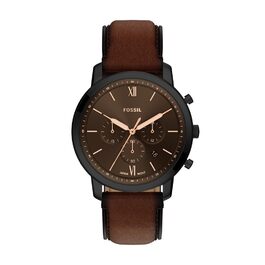 Годинник чоловічий Fossil Neutra Chronograph, шкіряний ремінець (темно-коричневий)