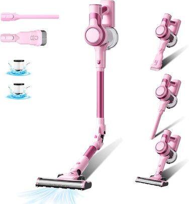 Акумуляторний бездротовий пилосос Stanew ST-609-ZD-Zartrosa: потужний, для дому, авто, з LED, для видалення шерсті тварин та пилу з килимів та твердих поверхонь