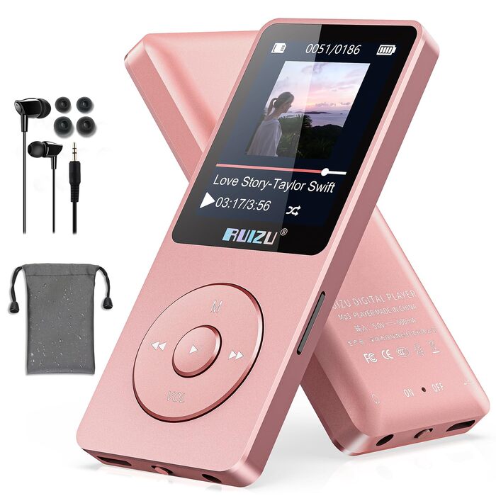 MP3 плеєр RUIZU 32GB з Bluetooth 5.3, екраном 1.8
