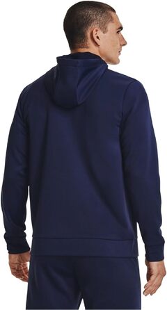 Чоловіча флісова толстовка-худі Under Armour Armourfleece на блискавці, темно-синя/чорна, розмір L