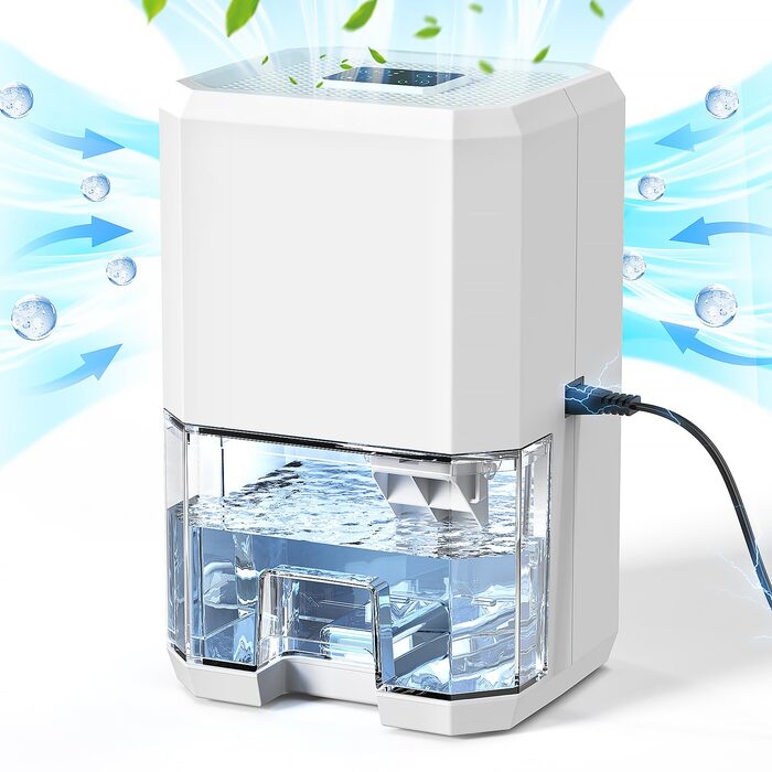 Електричний осушувач повітря 2800 мл: тихий осушувач для дому з нічним режимом, 7 кольорів підсвічування, таймером, портативний для ванної кімнати та спальні