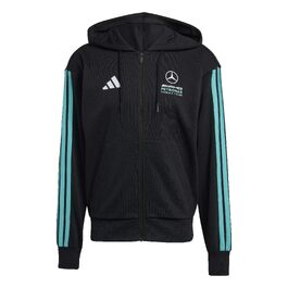 Чоловіча толстовка-худі adidas Mercedes-AMG Petronas Formula 1 Team DNA на блискавці, чорна/м'ятна, розмір L