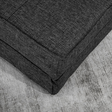 HOMCOM Floor Sofa Foldable Reclining Chair Floor Stool 5-Seat Adjustable Folding Chair Sleeper Sofa Futon Single Sofa Dark Grey 61 x 73 x 58 cm | Aosom