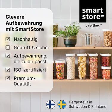 Набір контейнерів для зберігання продуктів SmartStore 5 шт. герметичні, пластикові, без BPA, для кухні 0.8л (2шт), 1.6л (2шт), 1.65л (1шт)