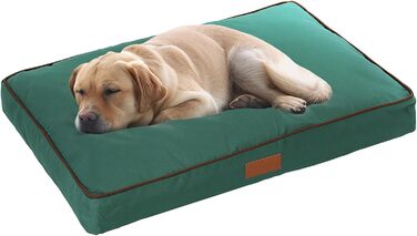 Ліжко для собак Ellie-Bo, XXL, 117x75x10 см, зелене, водонепроникний матеріал, м'яка та миюча подушка