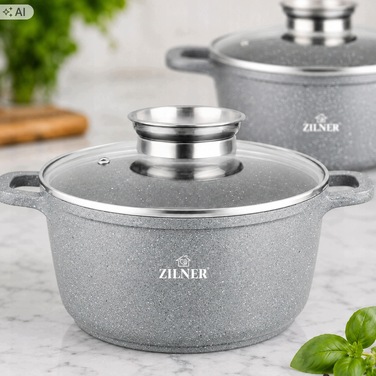 Набір алюмінієвих каструль Zilner Premium, 12 предметів