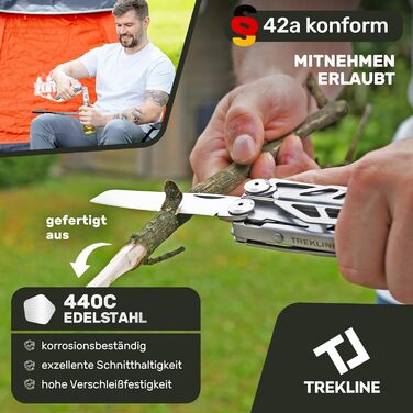 Мультитул преміум-класу з нержавіючої сталі: мультифункціональний ніж для виживання, кемпінгу та активного відпочинку (28 функцій)