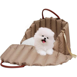 Автомобільний лежак для собак у багажник - переноска-сидіння для маленьких собак, 55x42x42 см, темно-хакі