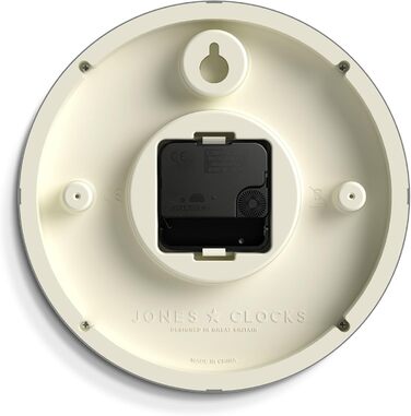 JONES CLOCKS® Hot Tub Wall Clock | Small Retro Round Clock | 20cm | Easy-to-read numbers | Ideal for kitchen, office, kids' room or any small space (Gray)