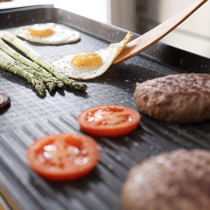 Cecotec Tasty & Grill 2000 Electric Grill Plate - 2000W Stainless Steel, Adjustable Temperature & Non-Stick Surface