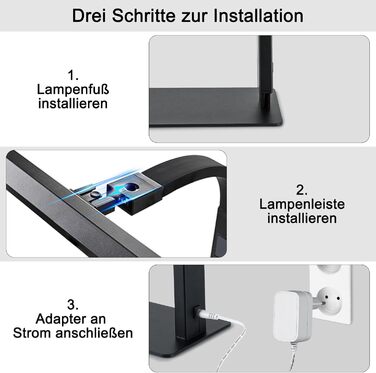 LED лампа настільна диммируемая 12W для офісу, дому та навчання, захист очей, світло дня, гнушийна шийка, 5 кольорів, плавне регулювання яскравості