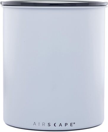 Airscape Coffee Storage Canister (1.1 kg dry beans) – large kilogram-sized container, patented airtight lid presses air out to preserve food freshness (gray)