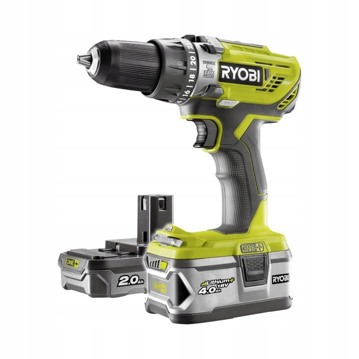 Акумуляторний дриль-шурупокрут Ryobi 18 V 4,00 Ah 50 Nm у кейсі