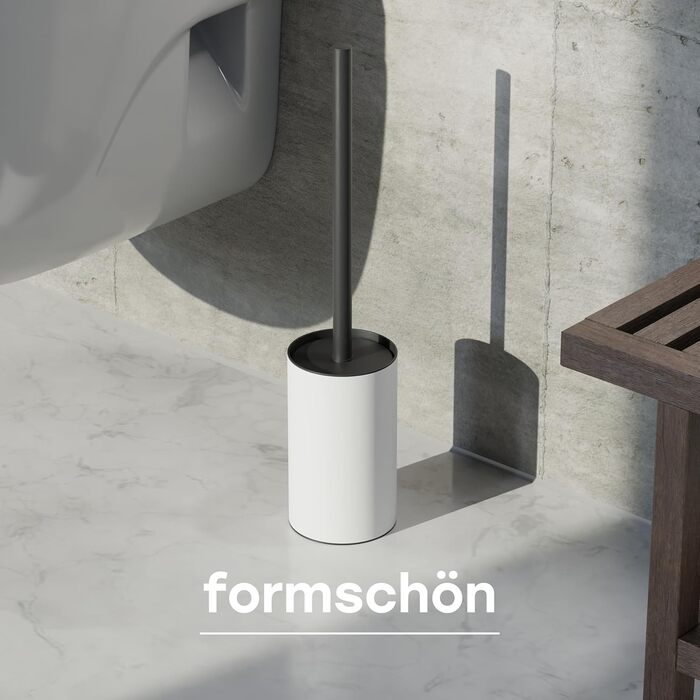 Силіконова щітка для унітазу SAVEGA з нержавіючої сталі з підставкою - гігієнічна щітка з бризковим захистом