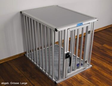Callieway® ALU DOGBOX - алюмінієва переноска для собак (середня, 65x53x60 см)