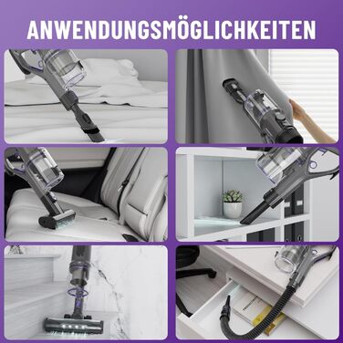 Акумуляторний пилосос Noaton AVC600 Deluxe з автоматичним режимом, LED дисплеєм та HEPA фільтром, 50000 Па, 600 Вт, до 85 хв роботи, 220 AW, для твердих поверхонь, килимів та шерсті тварин