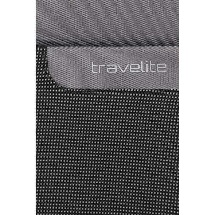 Travelite 4-Wheel Luggage Size L Softshell made from recycled material, Luggage Series VIIA: Trolley with expandable gusset + edge protection, 77 cm, 91-103 liters (Large Trolley (77 cm), Slate Grey)