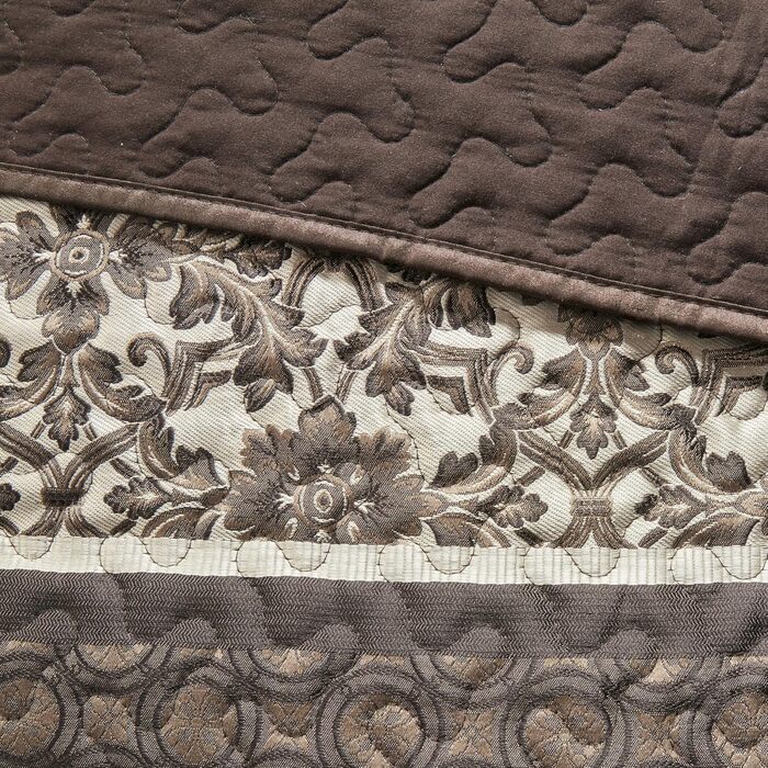 Комплект постільної білизни Madison Park Princeton: ковдра, покривало, наволочки, декоративна подушка, блакитний, Full/Queen (90'x90'), 5 предметів