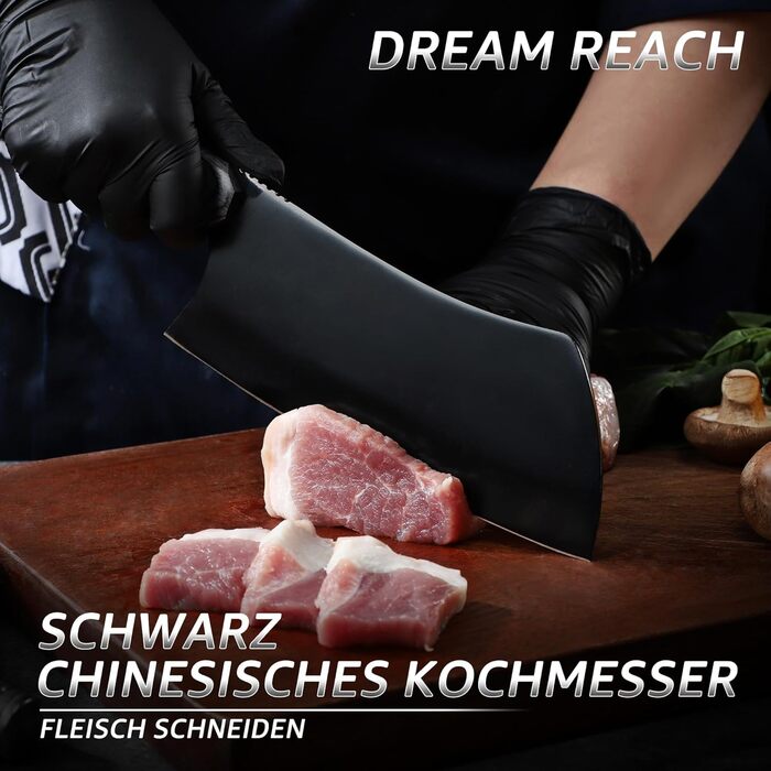 Набір кухонних ножів Dream Reach 6 шт. з точильним каменем, у чохлі. Повний набір для кухні, BBQ, подарунок батькам. (3 кухонні ножі)