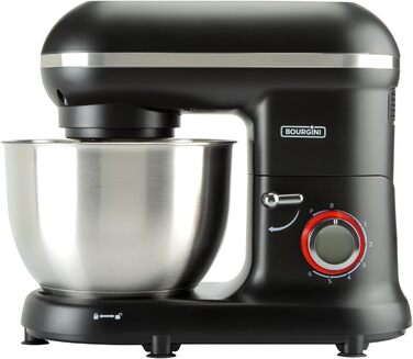 Stand Mixer - Classic Kitchen Chef Black - Kitchen Mixer - Food Processor with 4.5 Liter Capacity, 1300-Watt Motor