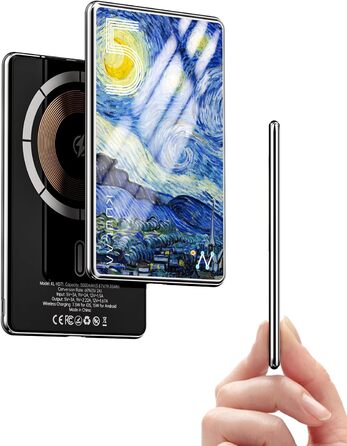 Power Bank MagSafe Ultra Slim 5000mAh, 6.9mm, PD20W - для iPhone, захисне скло Multicolor