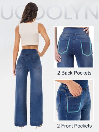 Джинси жіночі Baggy з широкими штанинами, висока талія, темно-сині, розмір 31