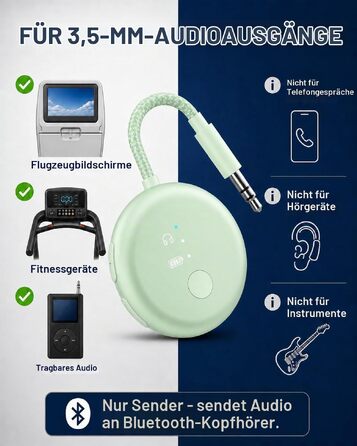 Bluetooth-адаптер для літака Avantree SoundJet R1, зелений