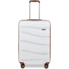 Чемодан-валіза KONO 55см: легкий, з TSA замком та 4 колесами (чорний)