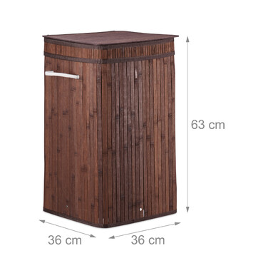 Relaxdays Folding Laundry Basket Bamboo