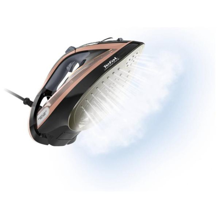 Парова праска Tefal Ultimate Pure 3200W Durilium, рожево-чорна