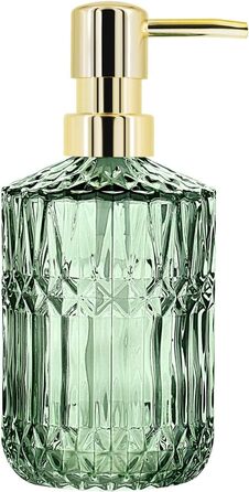 Скляний дозатор для рідкого мила YunNasi: для кухні, ванної, пральні (зелений)