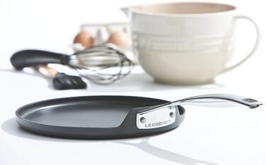 Млинцева пательня Le Creuset 24 см з антипригарним покриттям, алюмінієва, для всіх типів плит, індукція, антрацит/срібляста