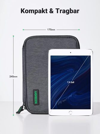UGREEN Electronic Travel Cable Bag Universal Travel Cable Organizer Electronic Accessories Case 2-Layer Large Electronic Accessories Bag for Cables, Chargers, Power Bank, Tablet (S)