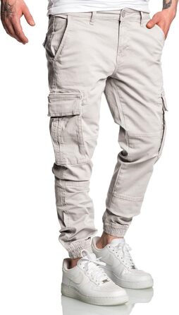 Чоловічі штани карго чинос джинси Herren Jogger R7020 світло-сірі (33W)