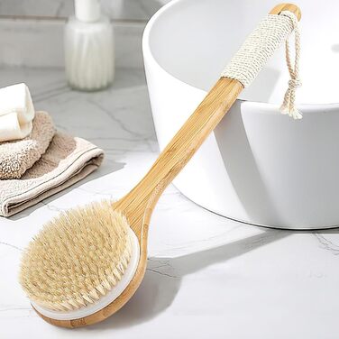 Набір з 2 шт. щітки для спини Brslainn, суха щітка для тіла, душова щітка для пілінгу та видалення омертвілої шкіри