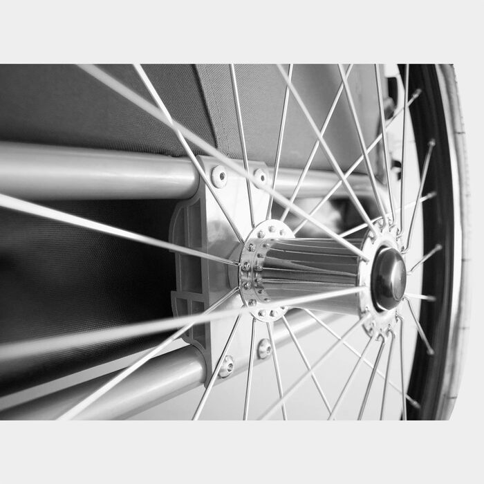 DOGGYHUT® Преміум XL Причіп для собак до 45 кг. Причіп для велосипеда для собак, великих собак, сірий (80103)