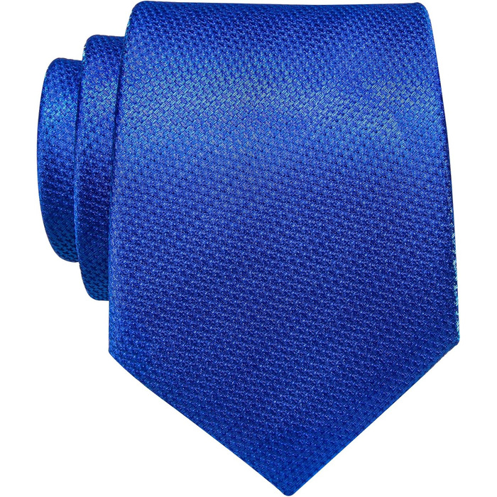 Чоловічі краватки YourTies: смугасті та клітинчасті, шовкові, з краватковою кліпсою (кобальтовий)